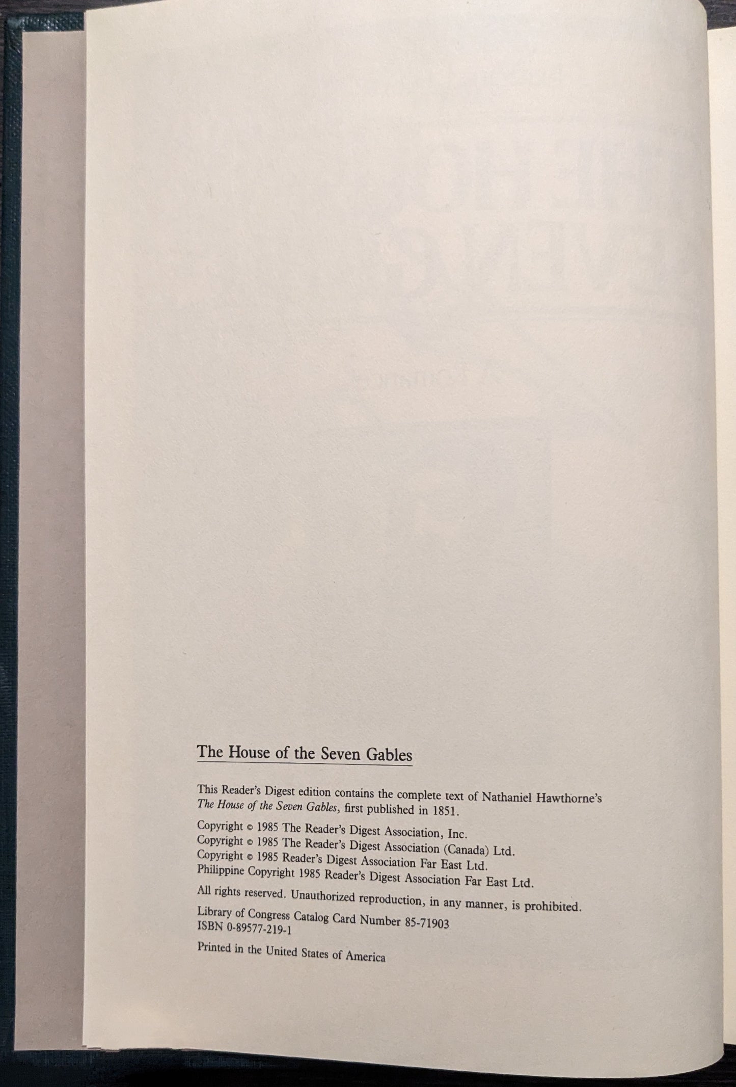 The House of the Seven Gables by Nathaniel Hawthorne