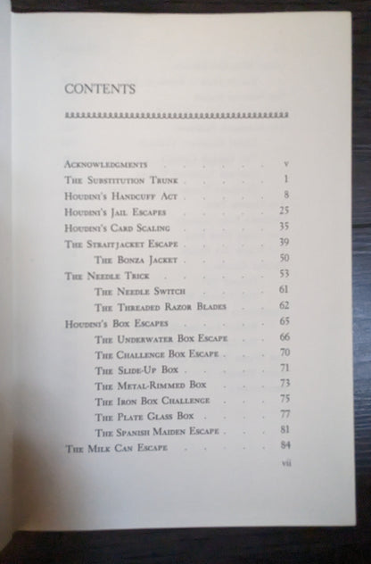 Houdini's Fabulous Magic by Walter B. Gibson and Morris N. Young