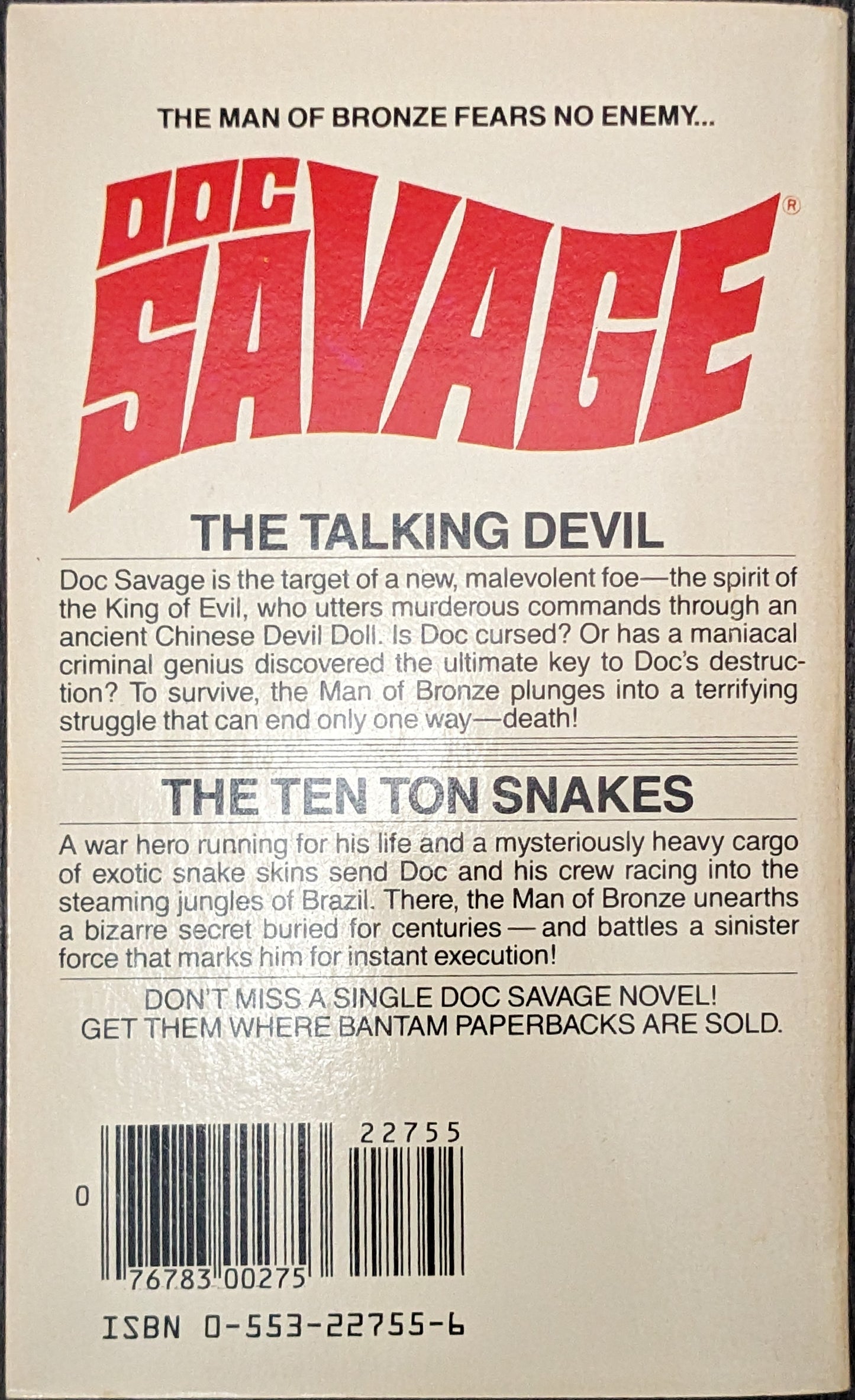 Doc Savage: The Taking Devil #113/ The Ten Ton Snakes #114 by Keith Robeson