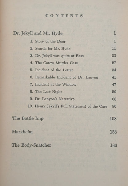 Dr. Jekyll and Mr. Hyde and Other Stories by Robert Louis Stevenson