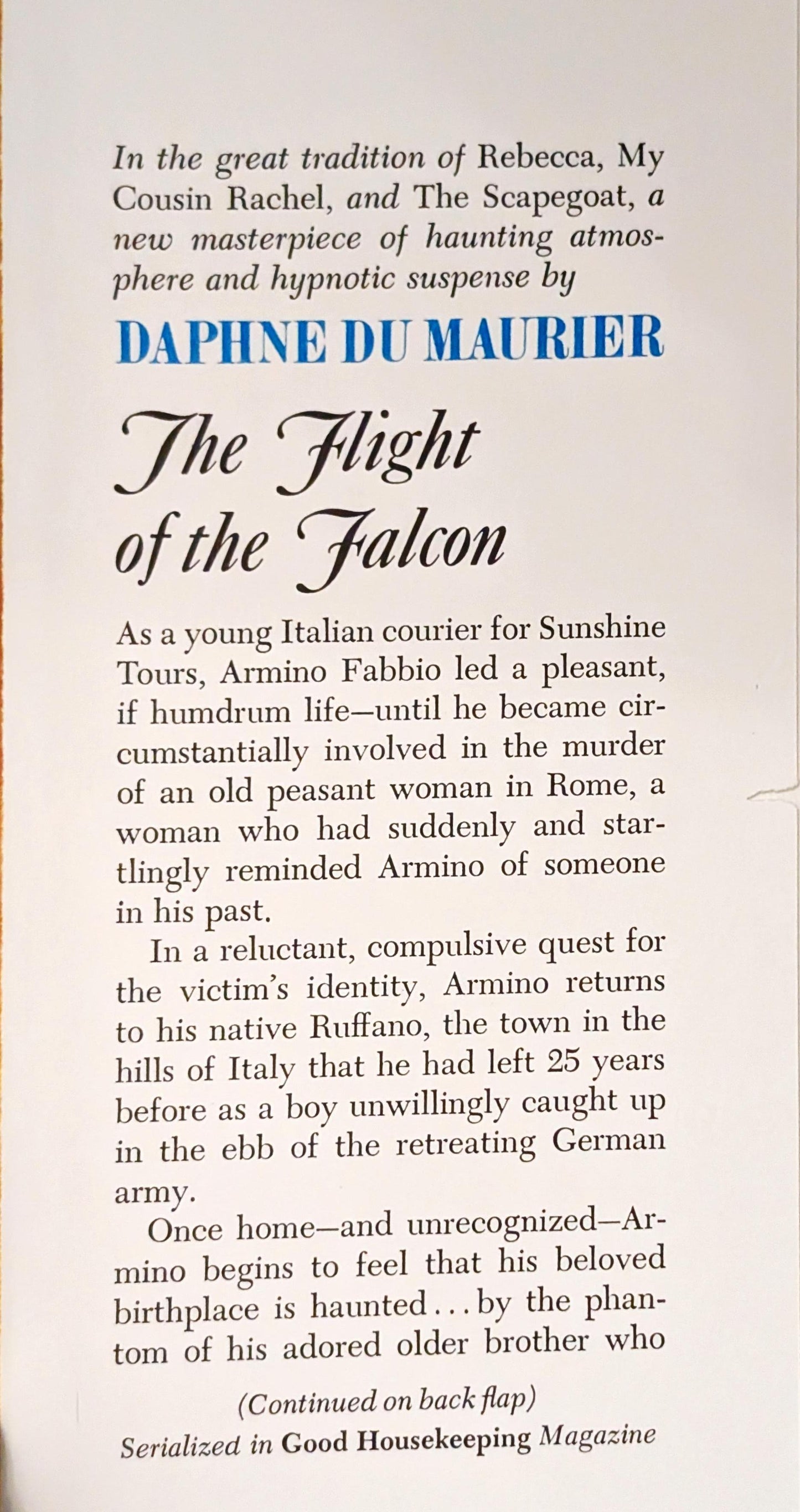 The Flight of the Falcon by Daphne Du Maurier