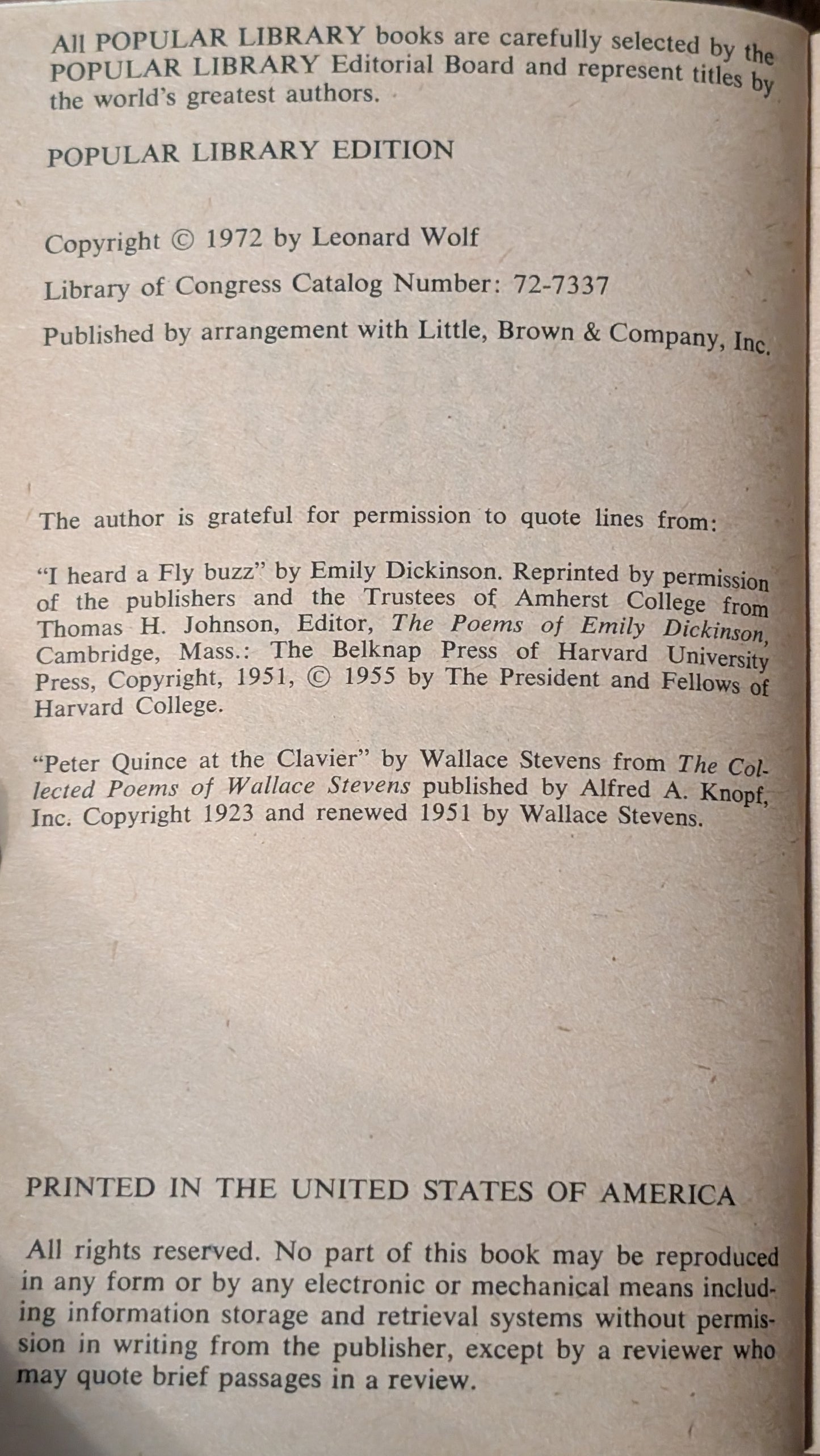 A Dream of Dracula: In Search of the Living Dead by Leonard Wolf