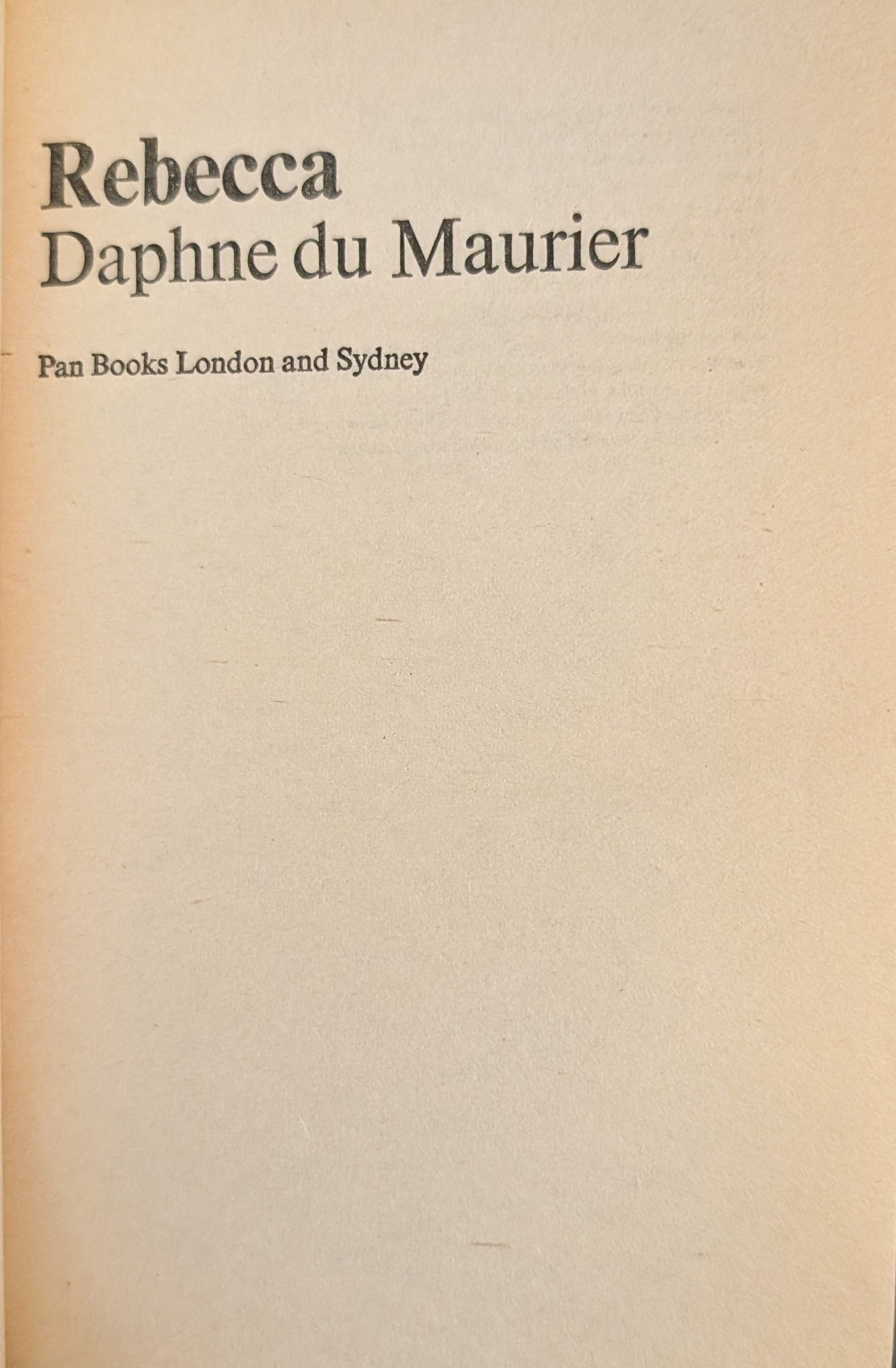 Rebecca by Daphne du Maurier