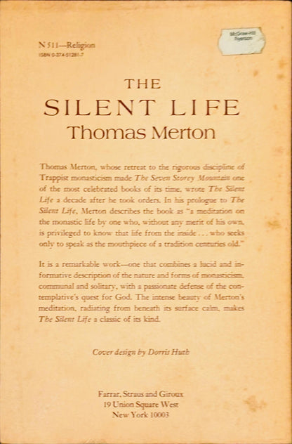 The Silent Life by Thomas Merton