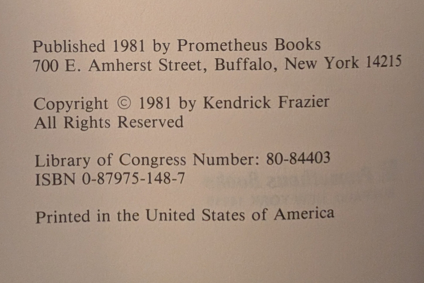 Paranormal Borderlands of Science edited by Kendrick Frazier
