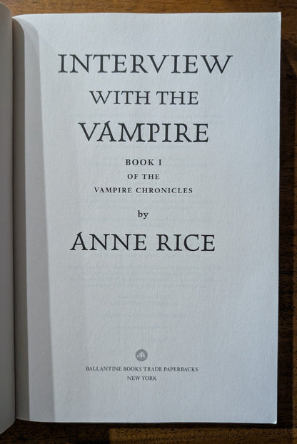 Interview with the Vampire by Anne Rice