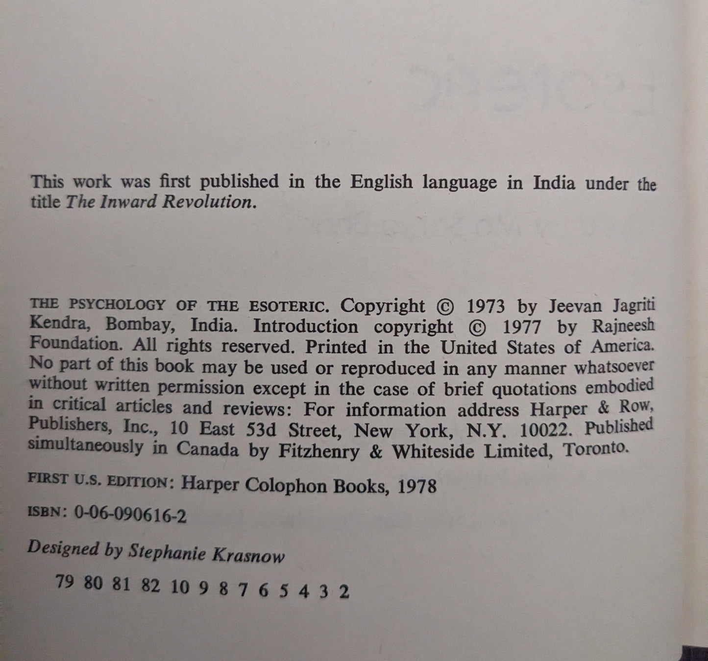 The Psychology of Esoteric: The New Evolution of Man by Bhagwan Shree Rajneesh