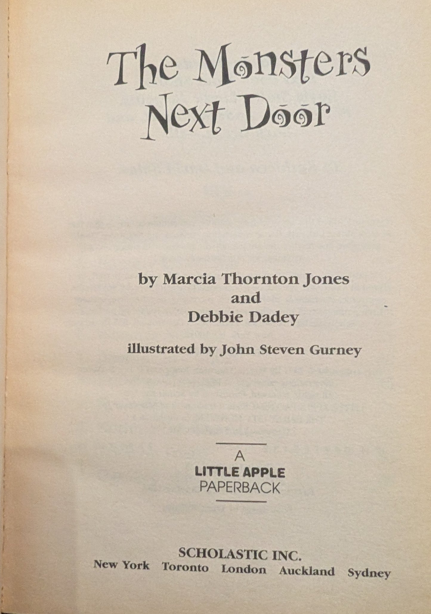 The Bailey City Monsters: The Monsters Next Door by Marcia Thornton Jones and Debbie Dadey