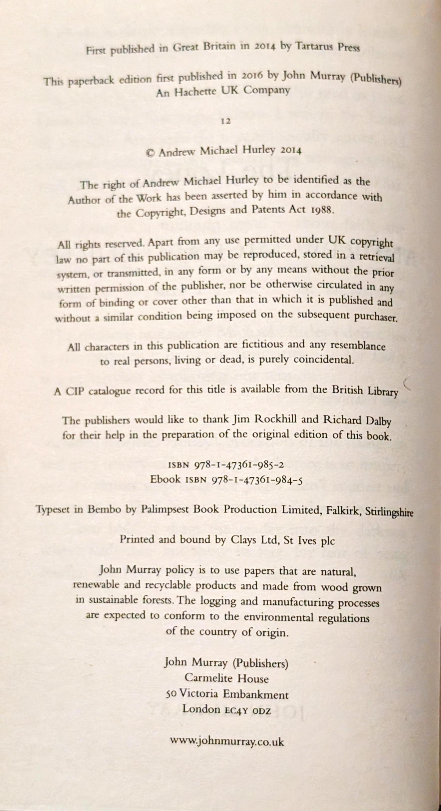 The Loney by Andrew Michael Hurley