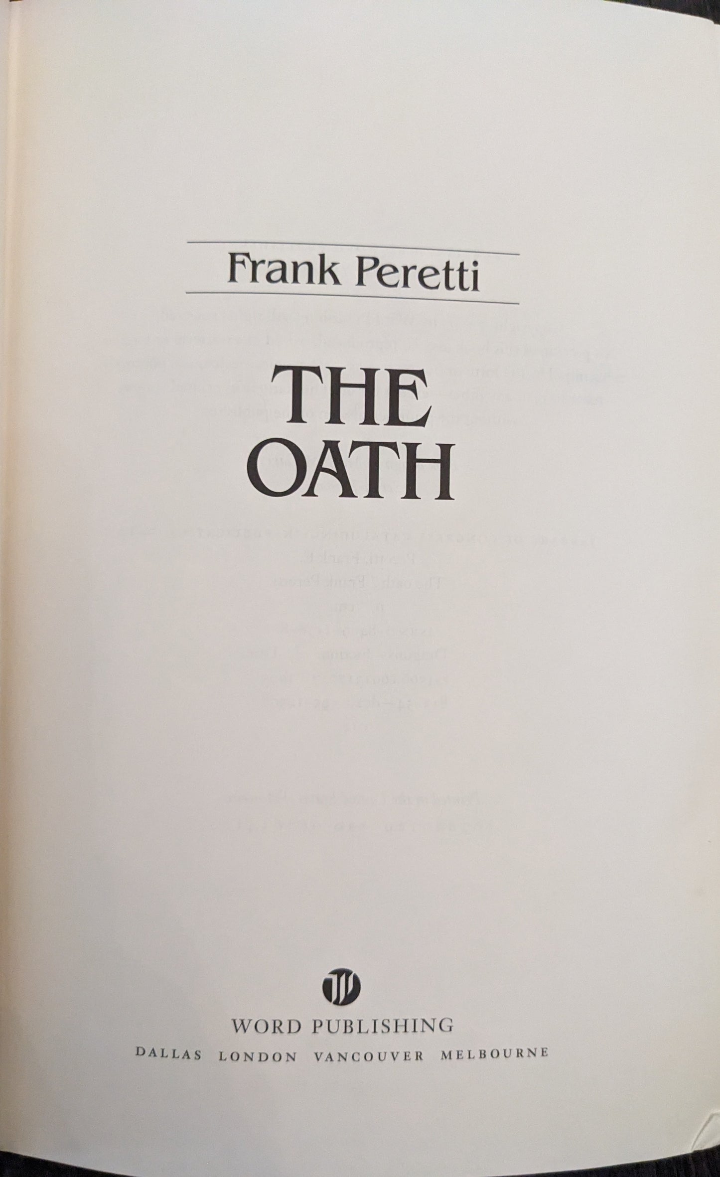 The Oath by Frank Peretti