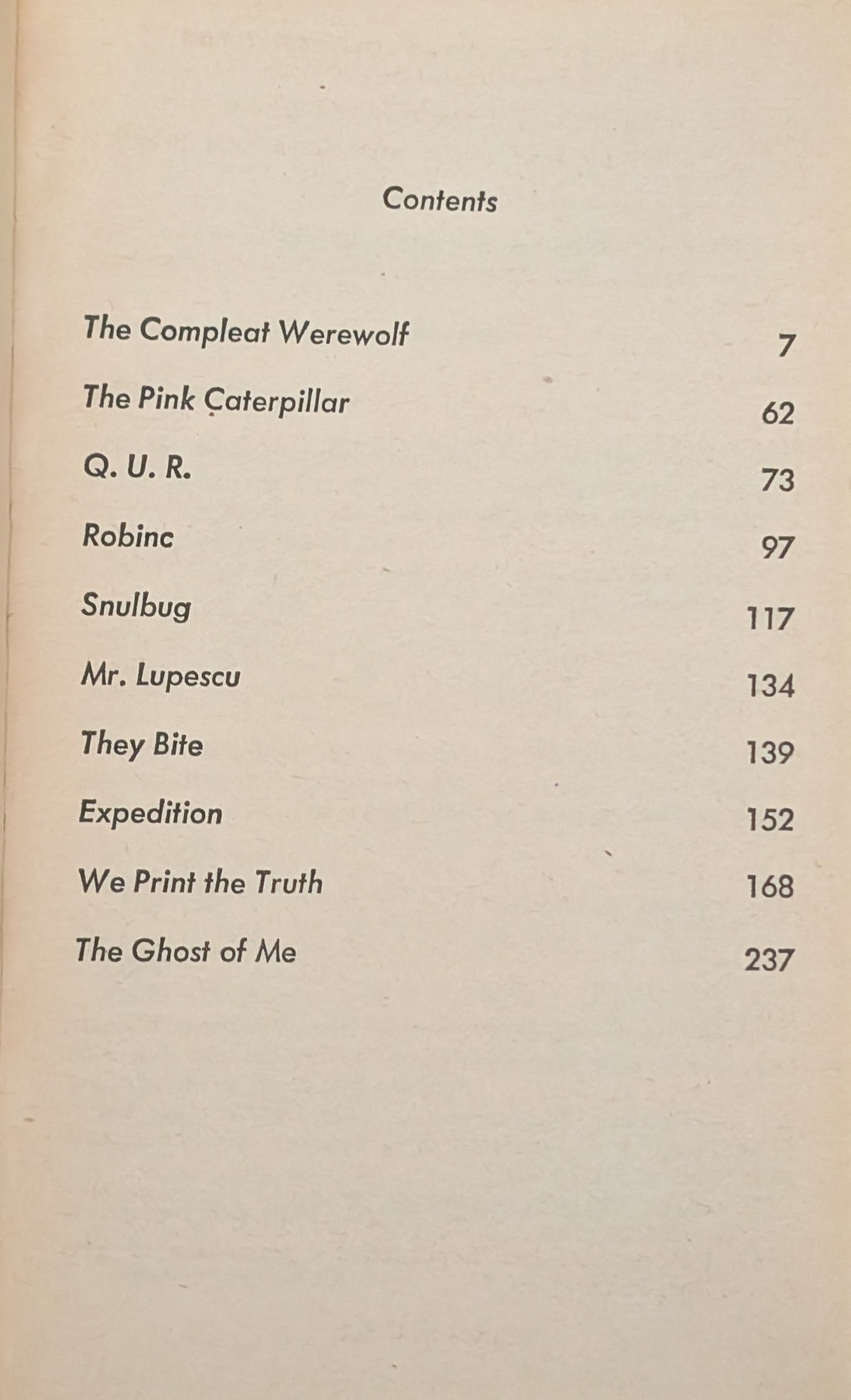 The Compleat Werewolf and Other Stories of Fantasy and Science Fiction by Anthony Boucher