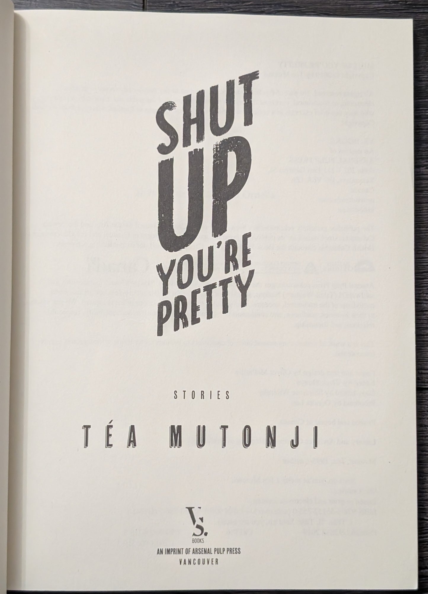 Shut Up You're Pretty by Tèa Mutonji