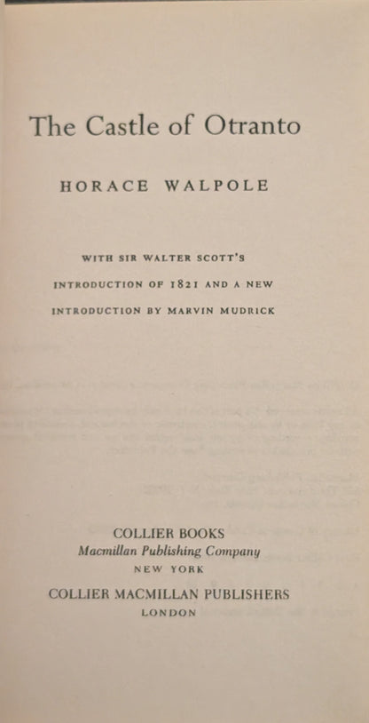 The Castle of Otranto by Horace Walpole