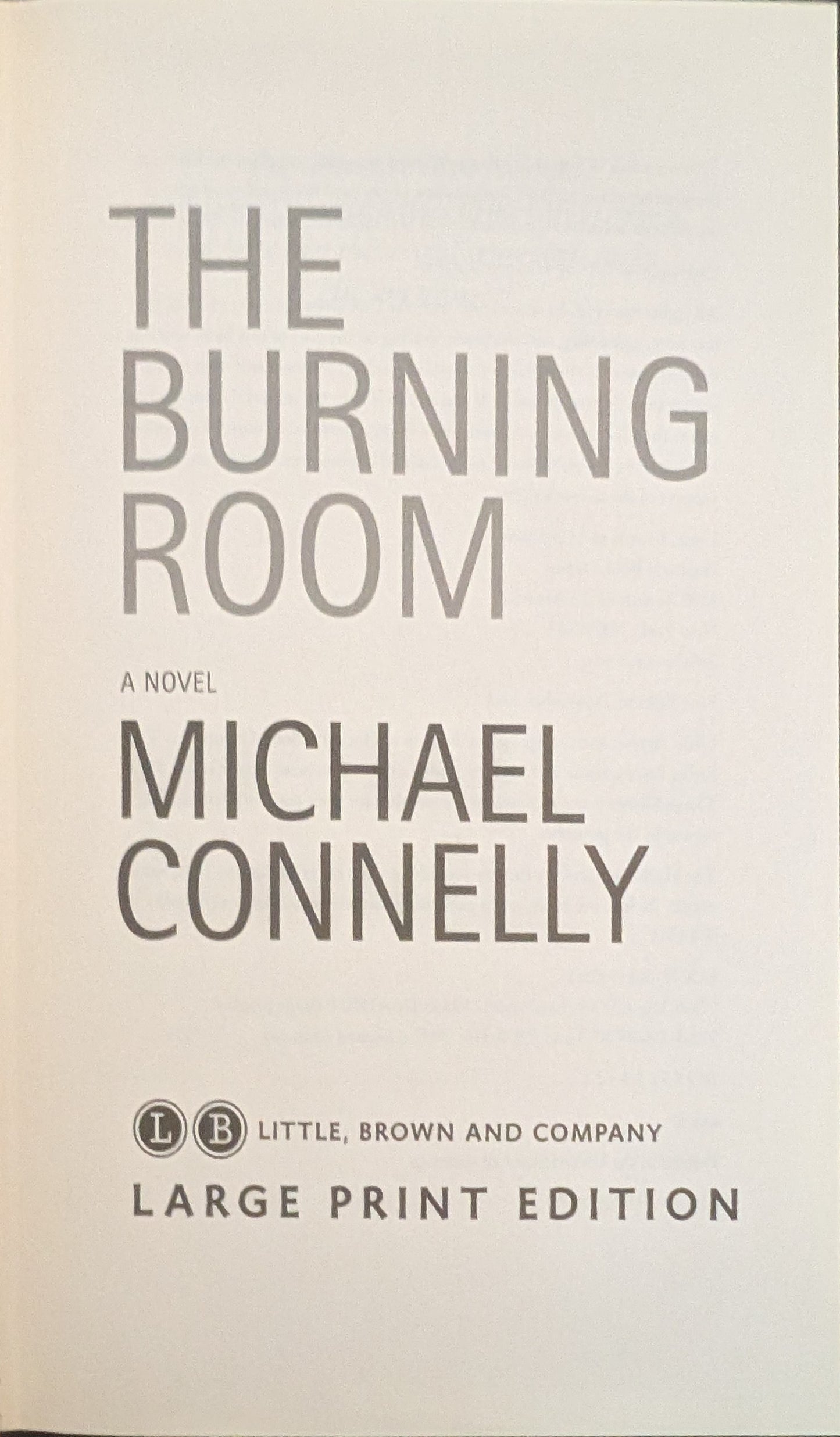 The Burning Room by Michael Connelly