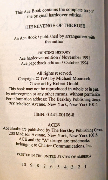 The Revenge of the Rose by Michael Moorcock