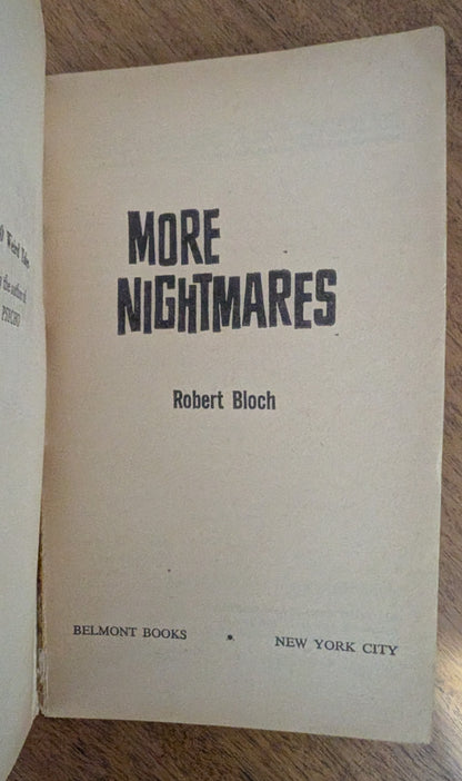 More Nightmares Weird Tales by Robert Bloch