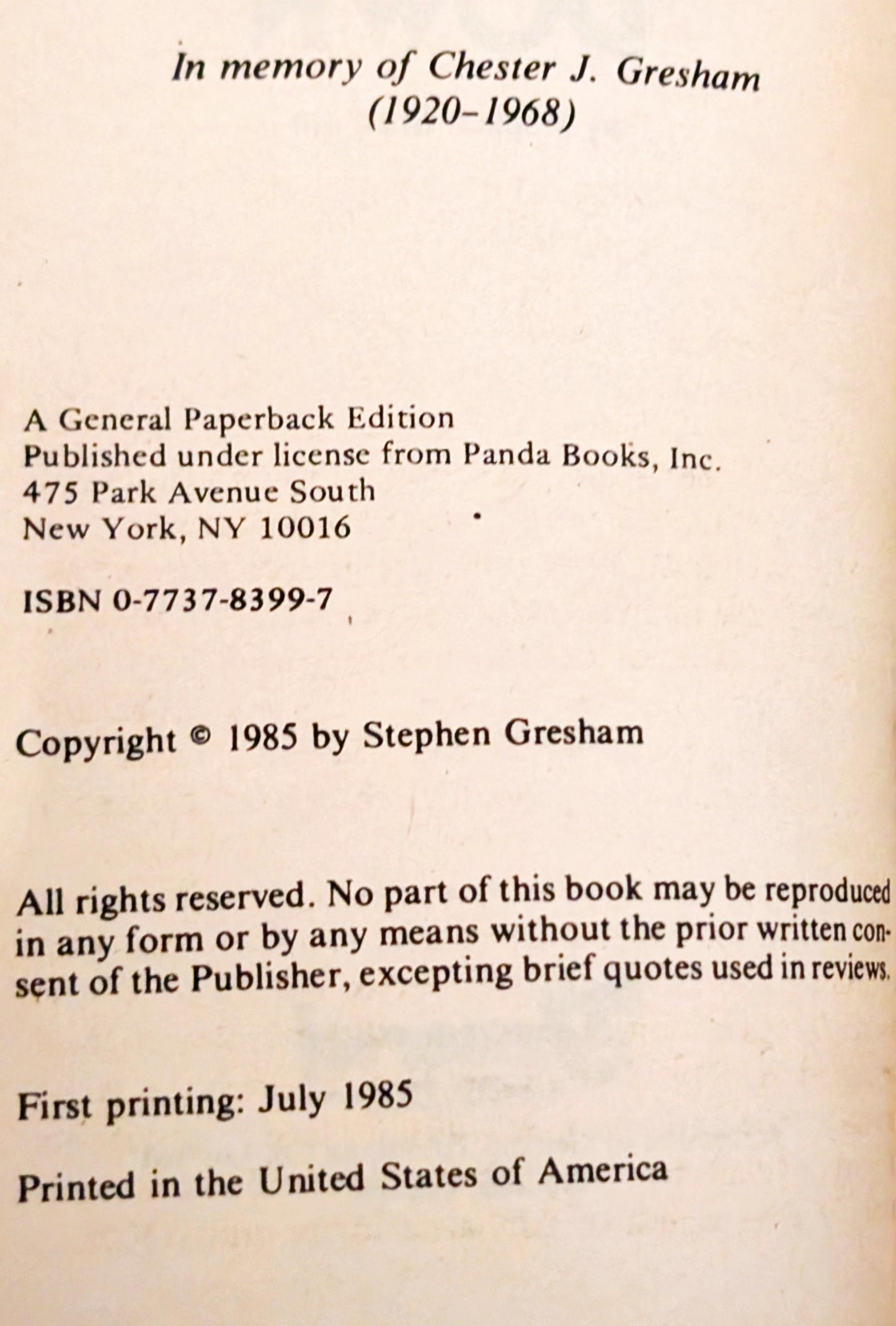 Half Moon Down by Stephen Gresham