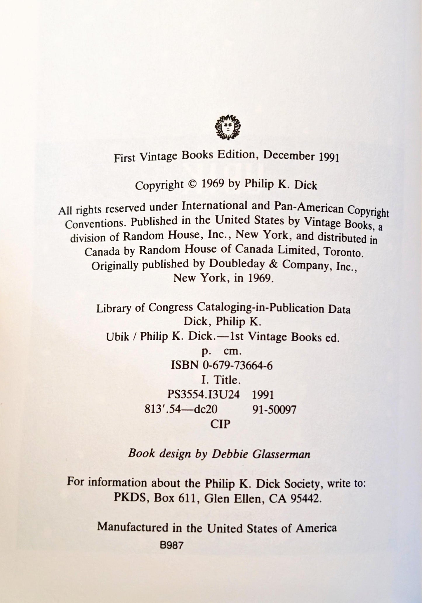 Ubik by Philip K. Dick