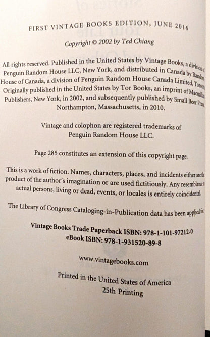 Stories of Your Life and Others by Ted Chiang