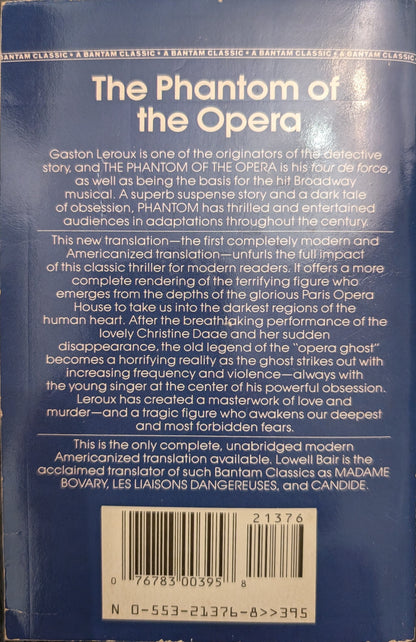 The Phantom of the Opera by Gaston Leroux