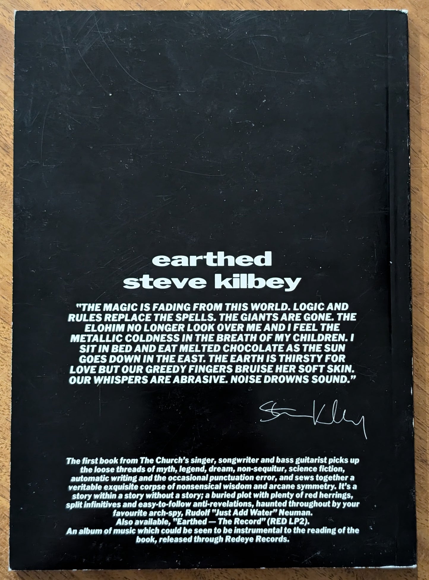 Earthed by Steve Kilbey (Signed)