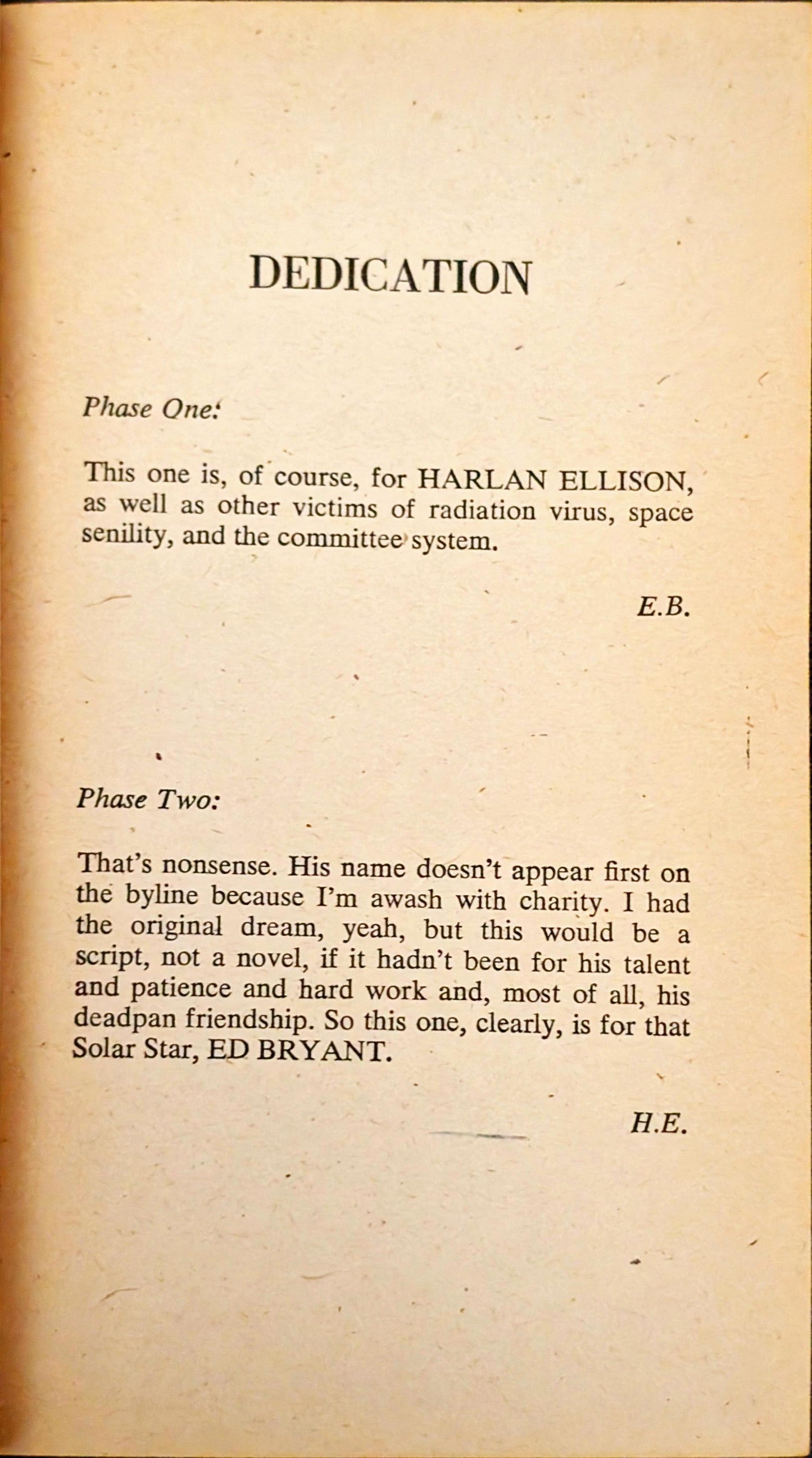 Phoenix Without Ashes by Edward Bryant & Harlan Ellison (Signed by H.E)