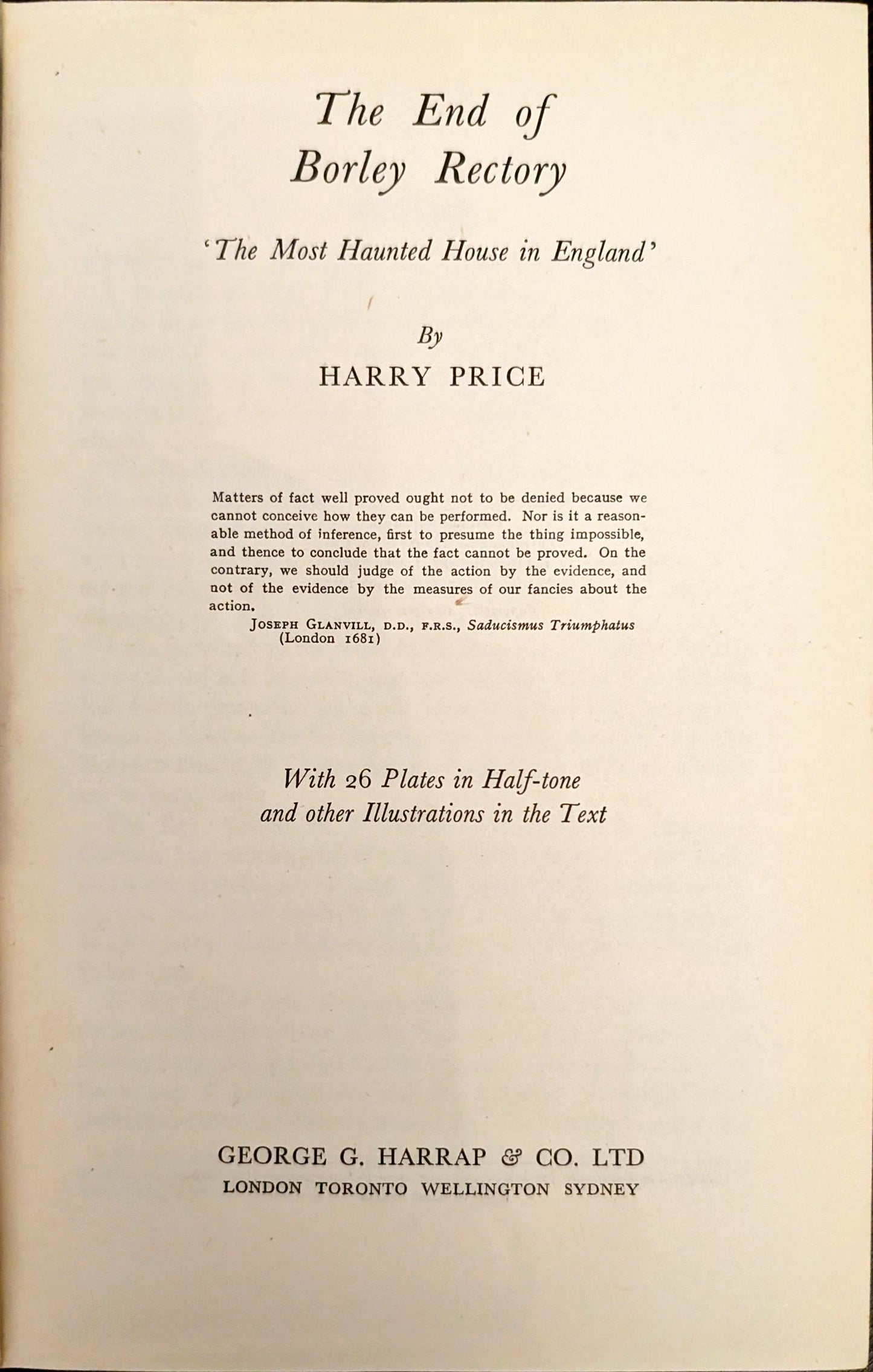 The End of Borley Rectory by Harry Price