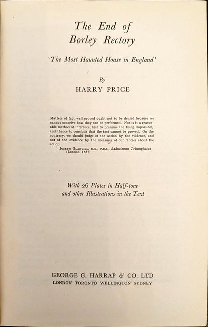 The End of Borley Rectory by Harry Price