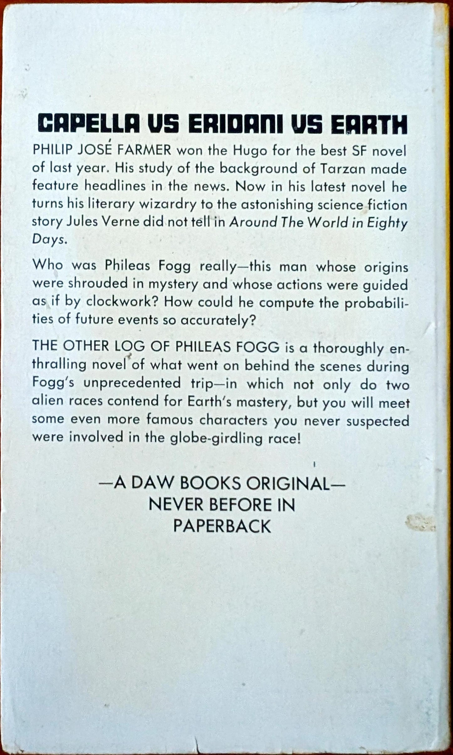 The Other Log Of Phileas Fogg by Philip Josè Farmer