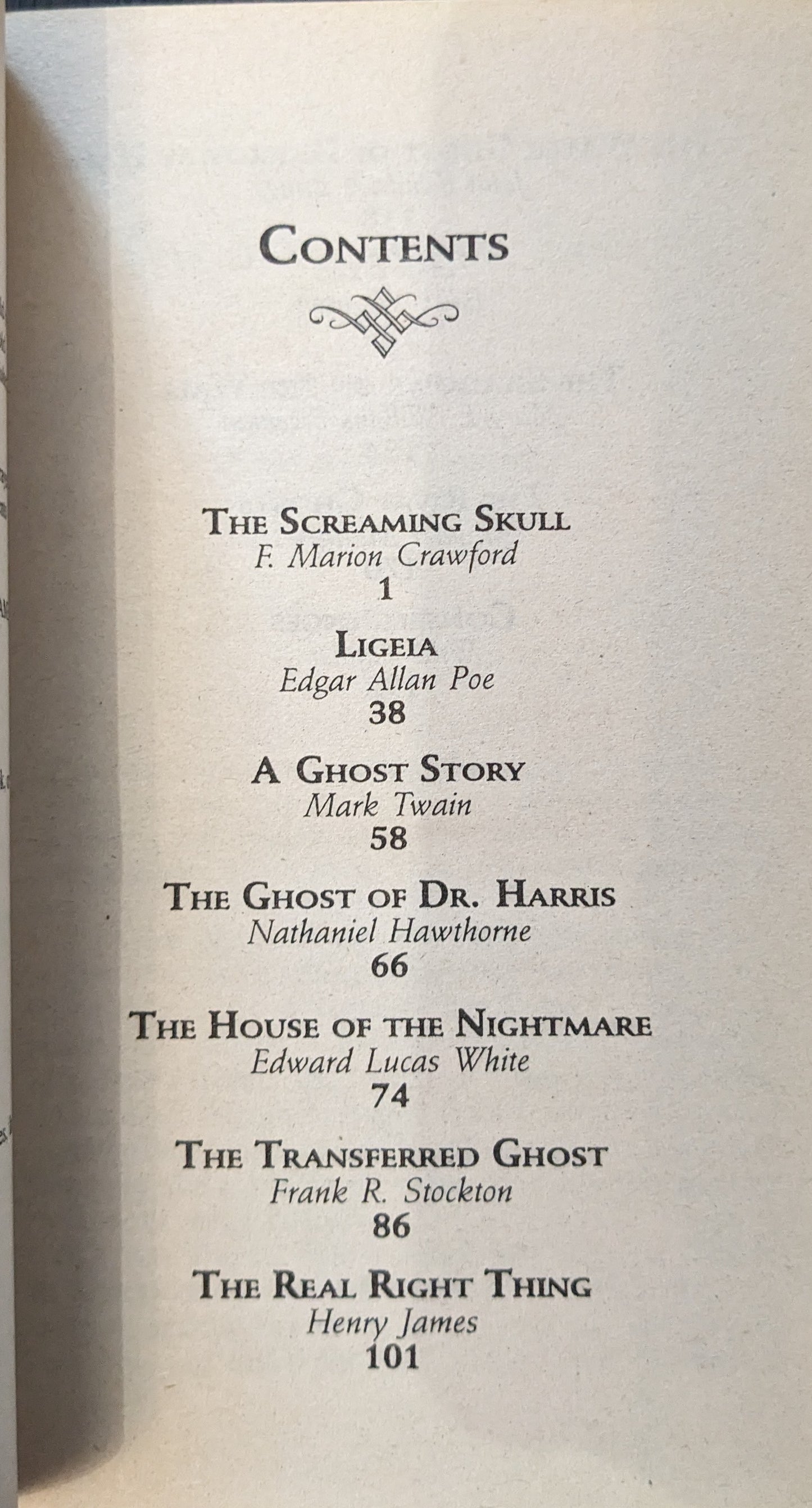 The Screaming Skull and Other Great American Ghost Stories edited by David G. Hartwell