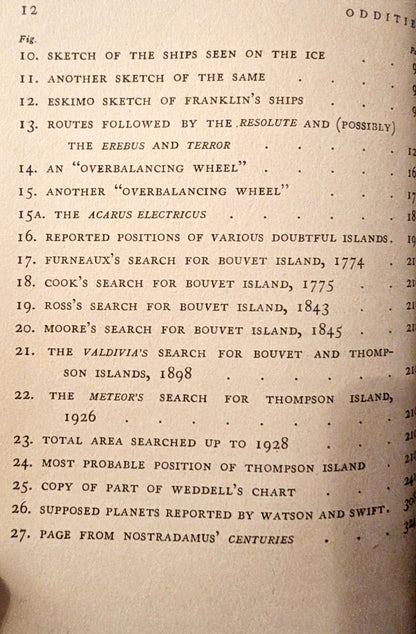 Oddities: A Book of Unexplained Facts by Rupert T. Gould