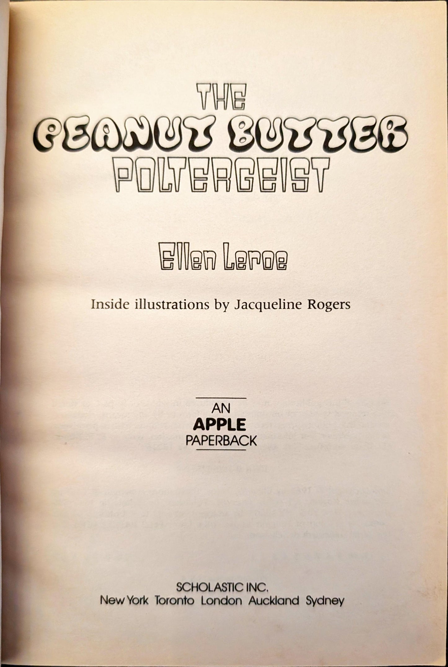 Peanut Butter Poltergeist by Ellen Leroe