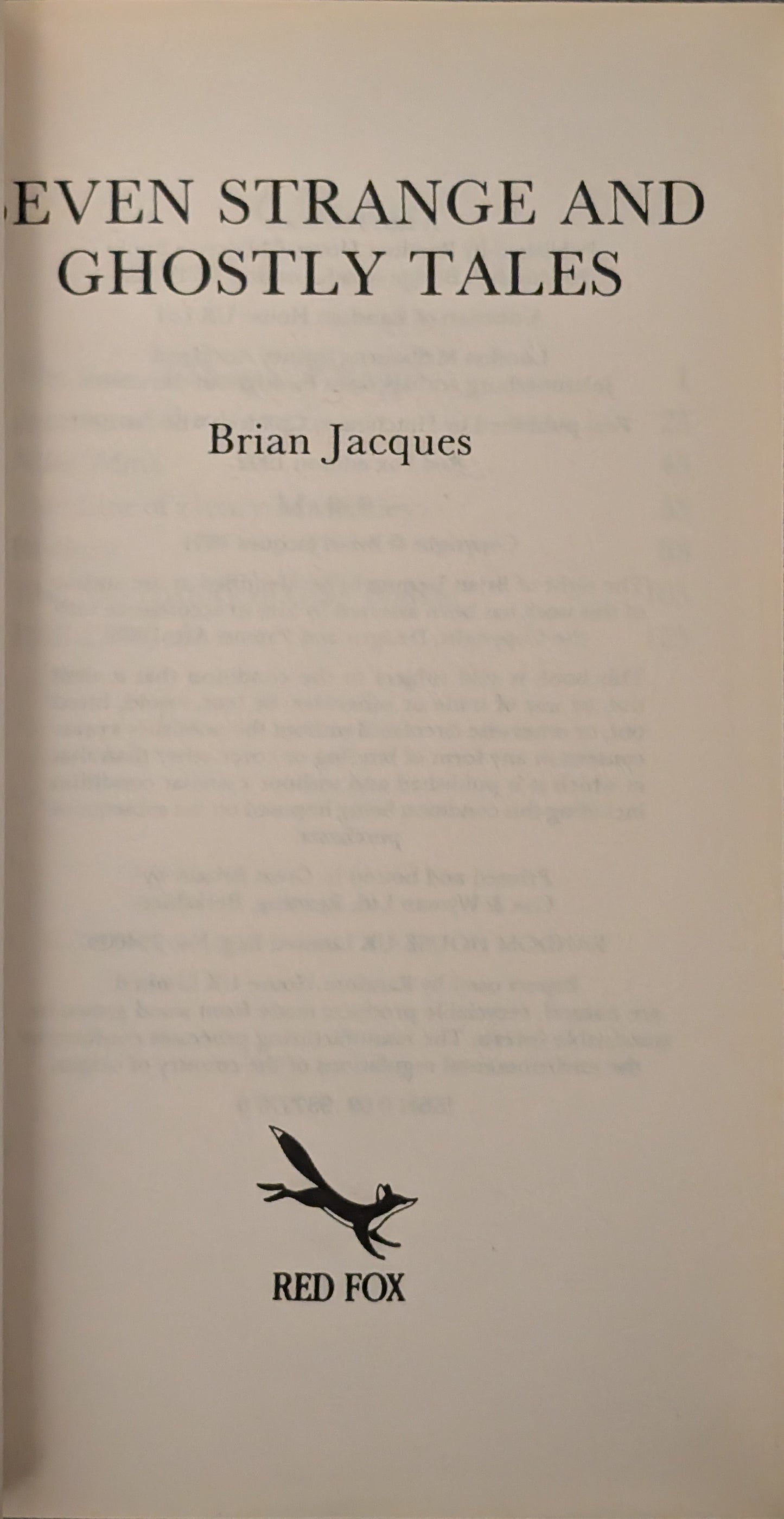 Seven Strange and Ghostly Tales by Brian Jacques