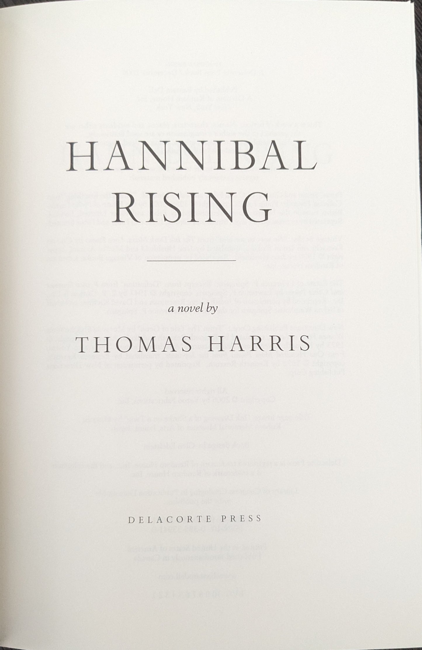 Hannibal Rising by Thomas Harris