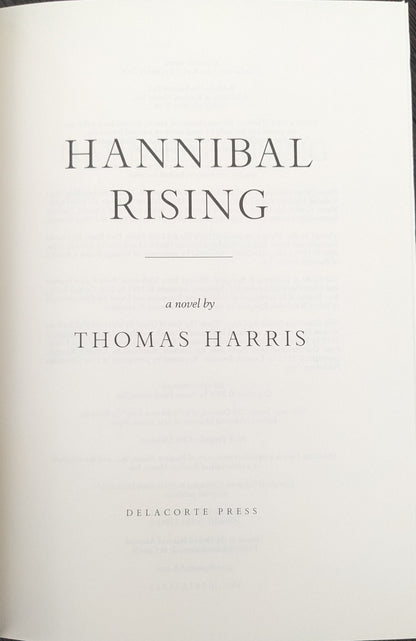 Hannibal Rising by Thomas Harris