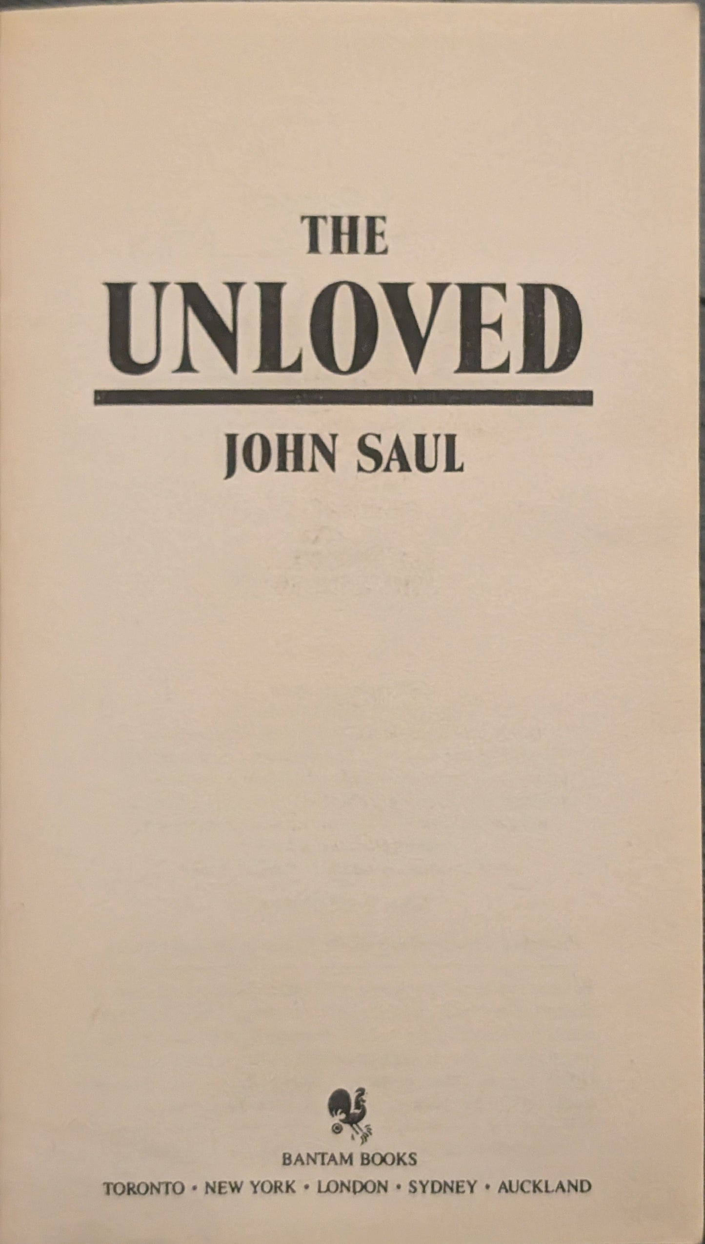 The Unloved by John Saul