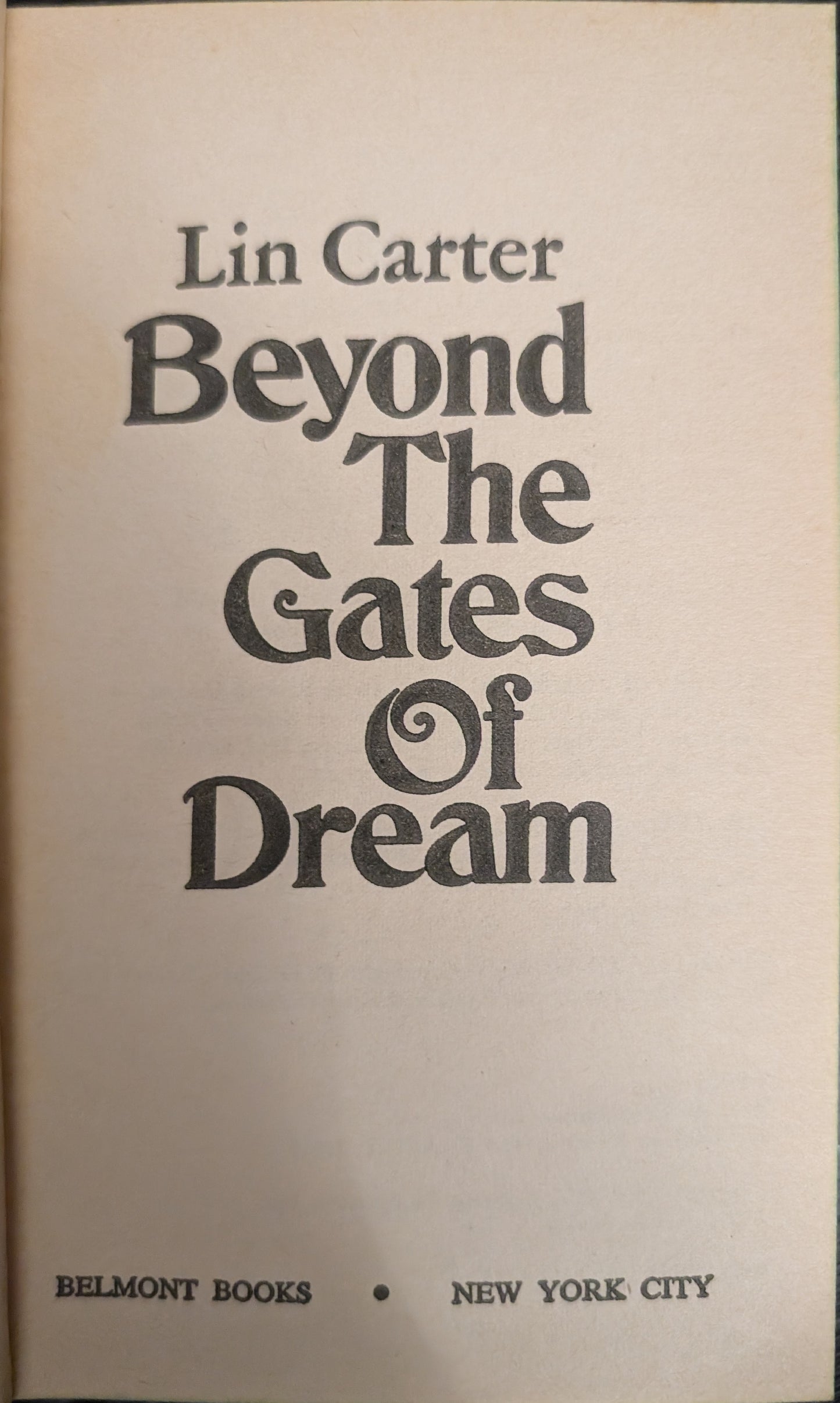 Beyond the Gates of Dream by Lin Carter