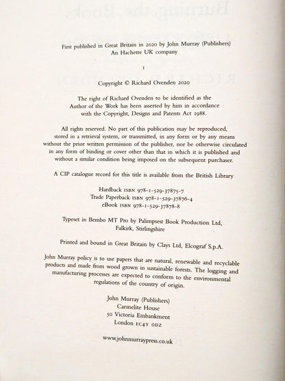 Burning Books: A History of Knowledge under Attack by Richard Ovenden