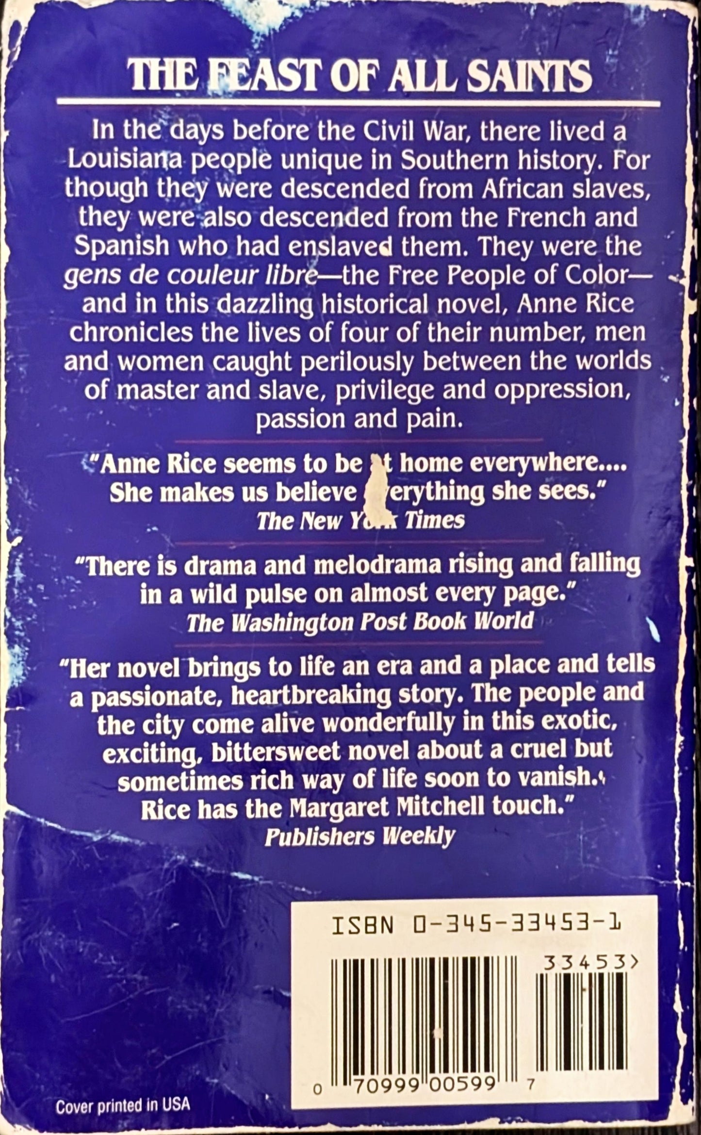 The Feast of All Saints by Anne Rice