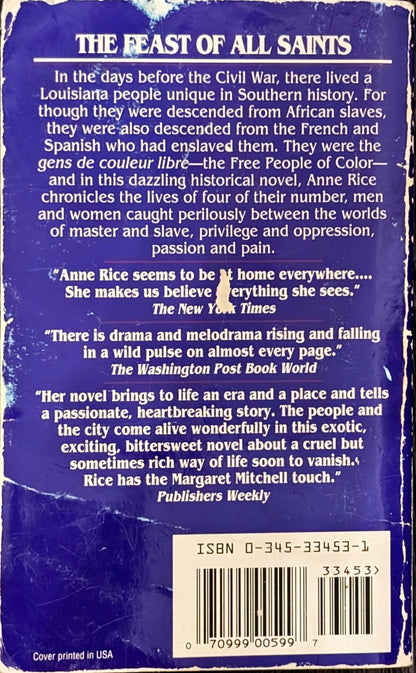 The Feast of All Saints by Anne Rice