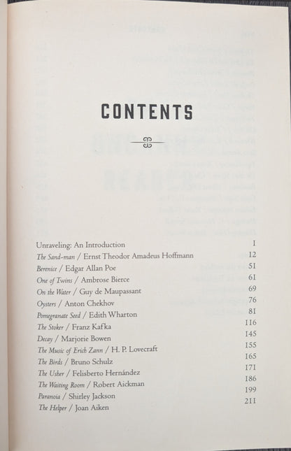 The Uncanny Reader: Stories from the Shadows edited by Marjorie Sandor