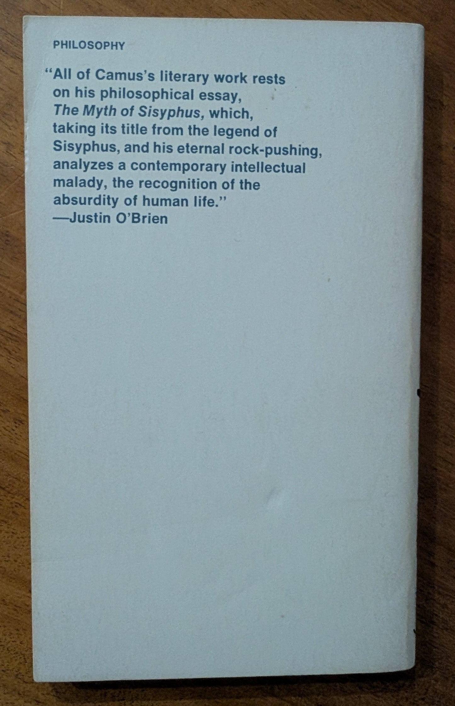 The Myth of Sisyphus & Other Essays by Albert Camus