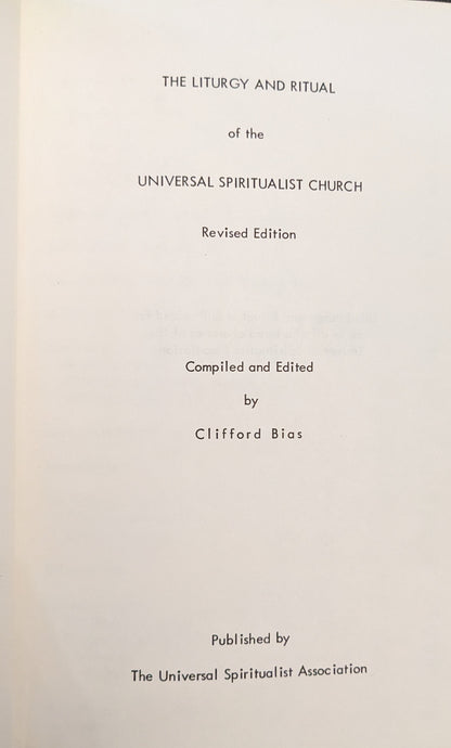 Universal Spiritualist Manual:  Revised Edition by Clifford Bias