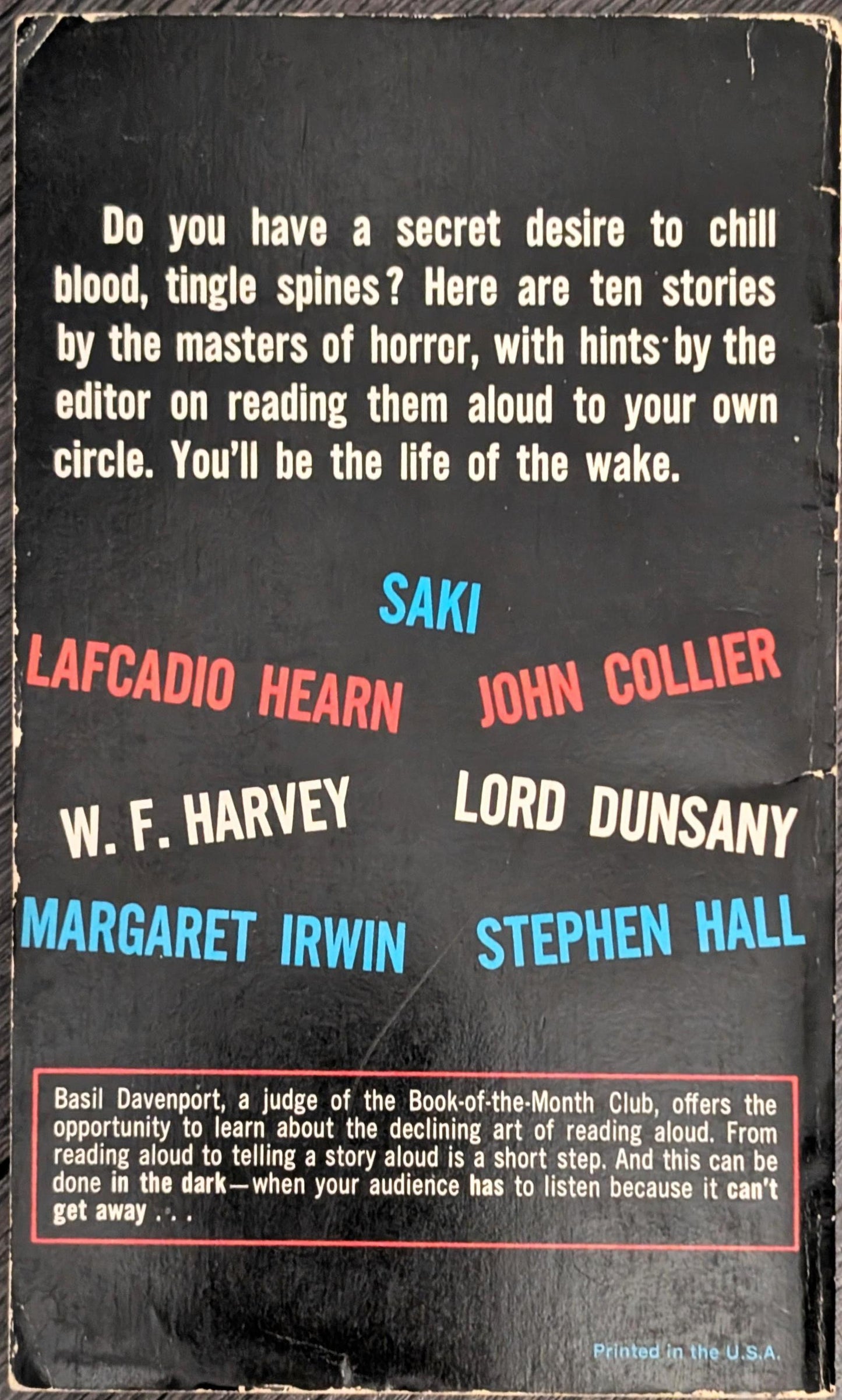 Tales to Be Told in the Dark edited by Basil Davenport