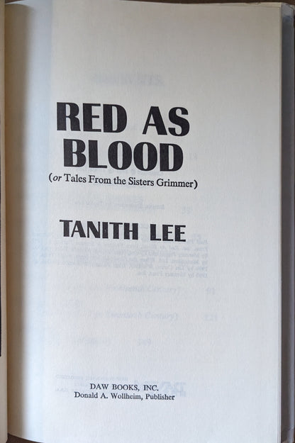 Red as Blood by Tanith Lee