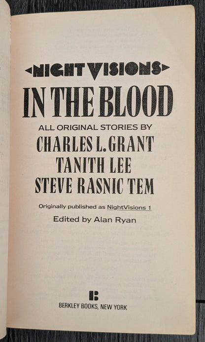 Night Visions: In the Blood edited by Alan Ryan