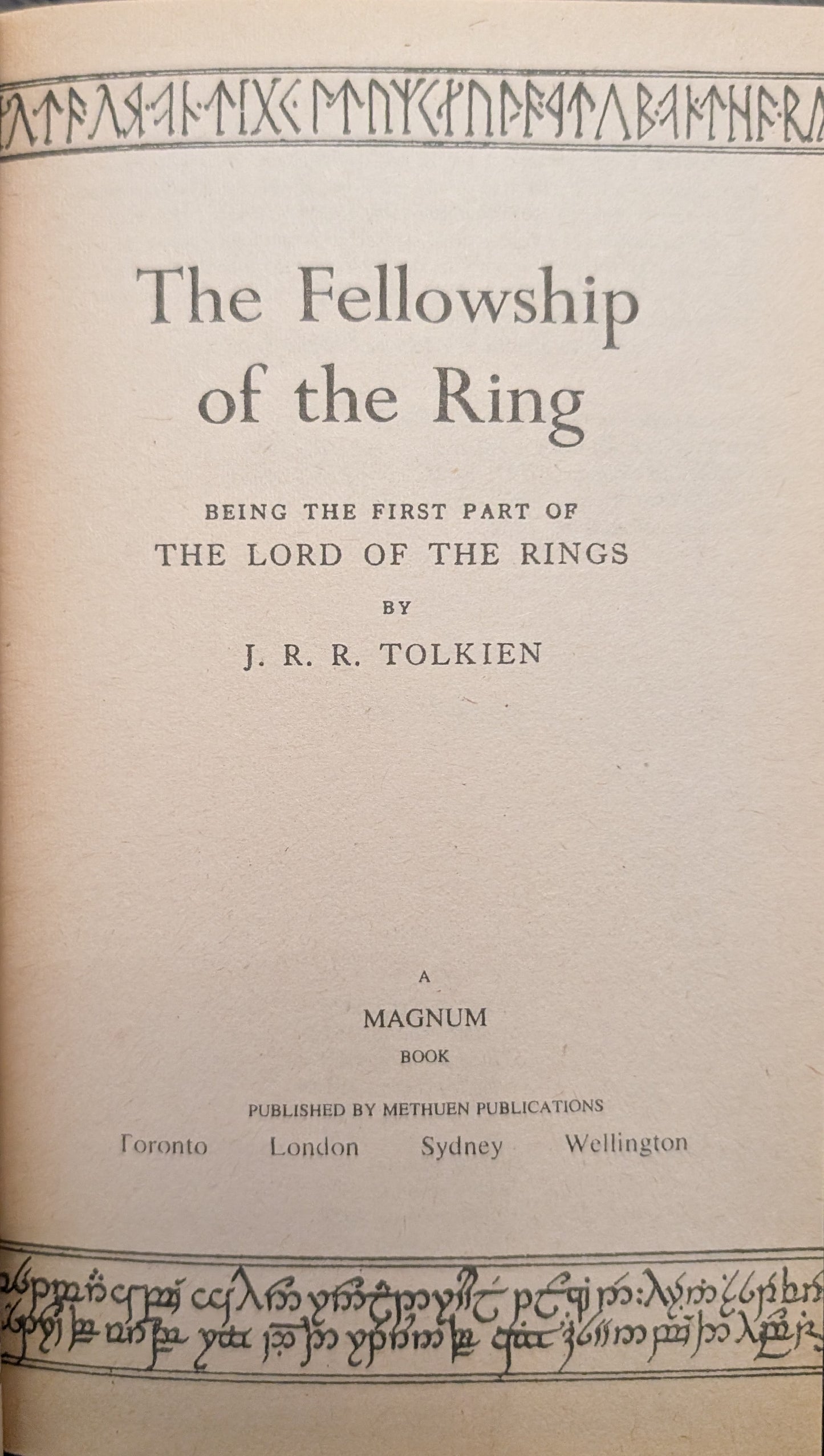 The Fellowship of the Ring by J.R.R Tolkien