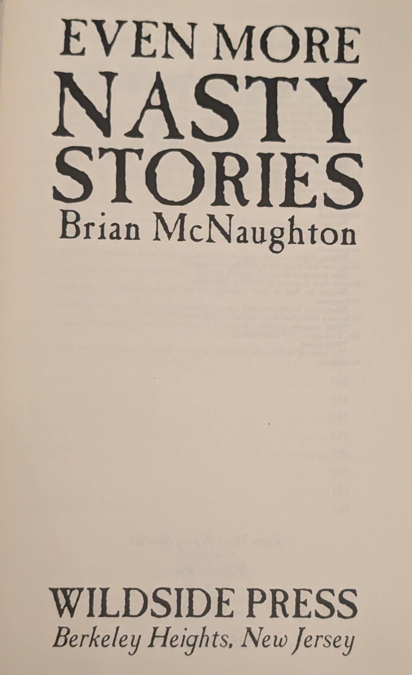 Even More Nasty Stories by Brian McNaughton