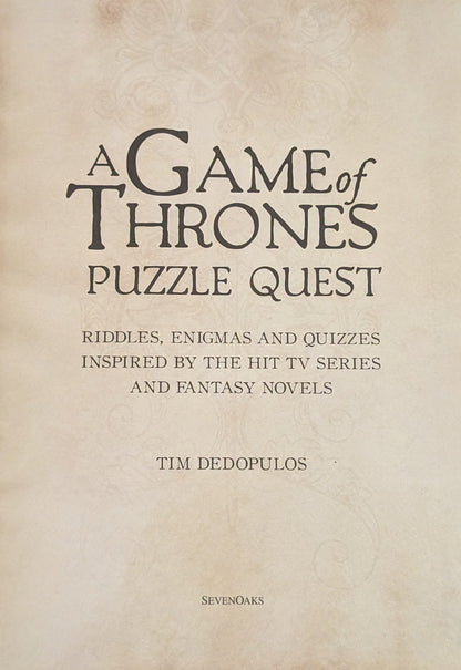 A Game of Thrones Puzzle Quest by Tim Dedopulos