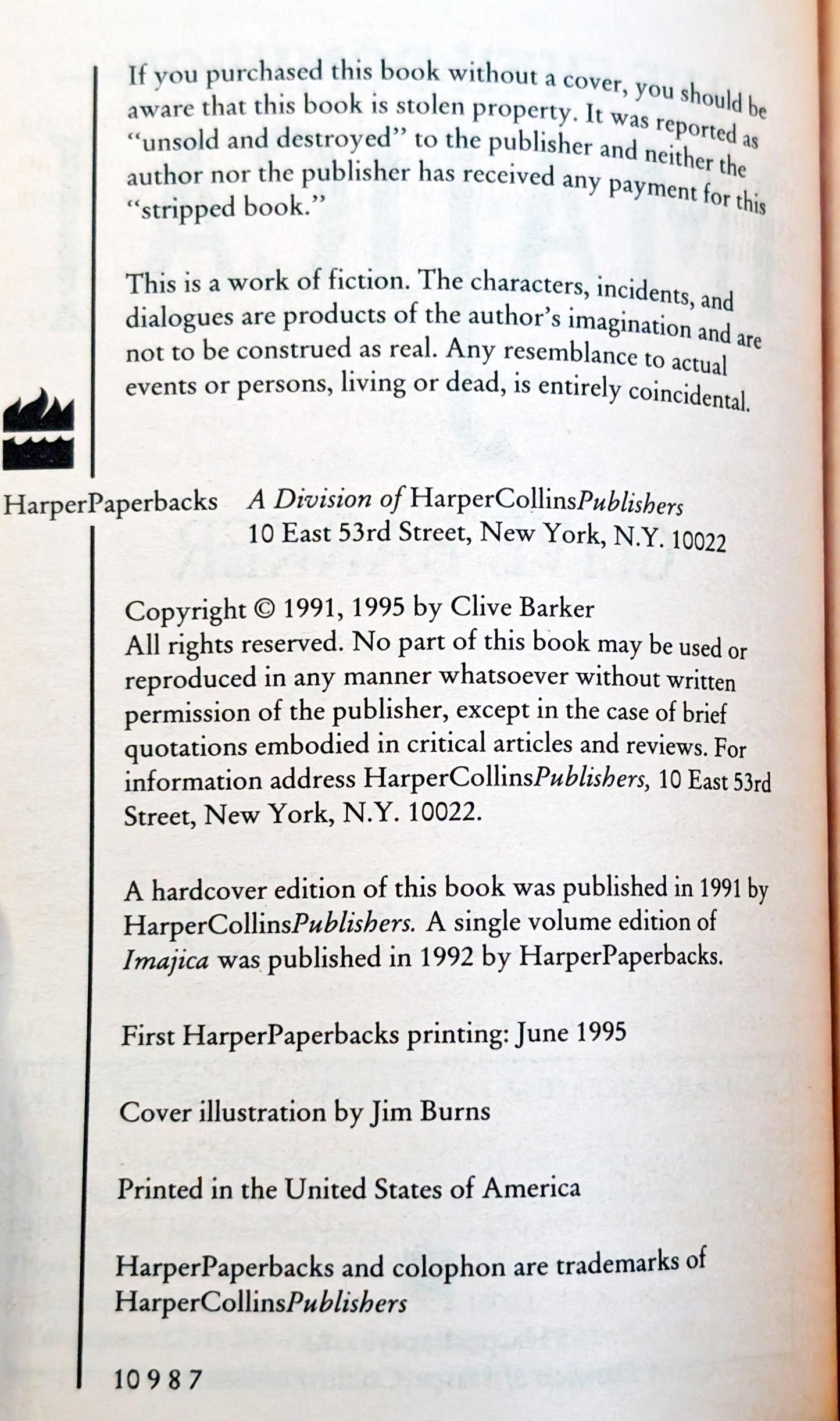 Imajica Book I: Fifth Dominion by Clive Barker